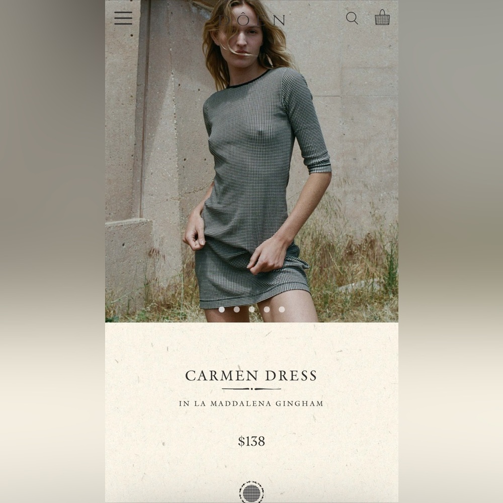 CARMEN DRESS -- LA MADDALENA GINGHAM / M